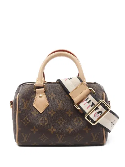 Pre-owned Louis Vuitton 2021 Speedy Bandouliere 20 Handbag In Brown