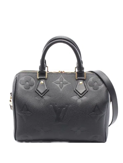 Pre-owned Louis Vuitton 2021 Speedy Bandouliere 25 Two-way Handbag In Black