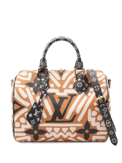 Pre-owned Louis Vuitton 2021 Speedy Bandouliere Monogram Handbag In Orange