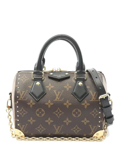 Pre-owned Louis Vuitton 2021 Speedy Trunk 20 Monogram Tote Bag In Brown