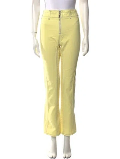 Pre-owned Louis Vuitton 2021 Straight Leg Jeans In Yellow