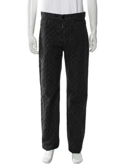 Pre-owned Louis Vuitton 2021 Straight-leg Jeans In Black