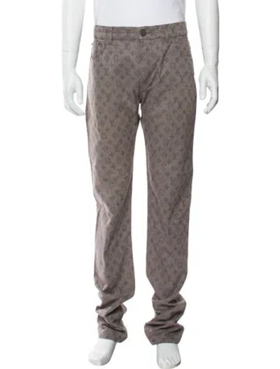 Pre-owned Louis Vuitton 2021 Straight-leg Jeans In Gray
