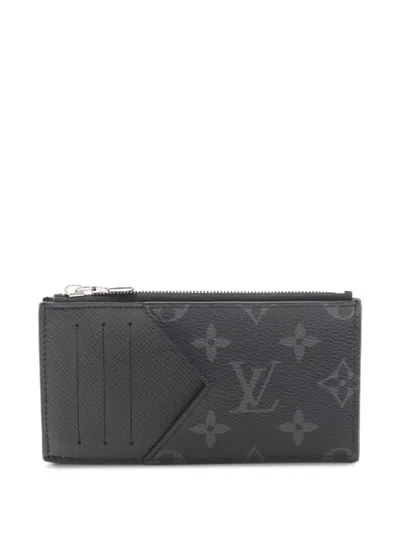 Pre-owned Louis Vuitton 2021 Taigarama Monogram Coin Purse In Black
