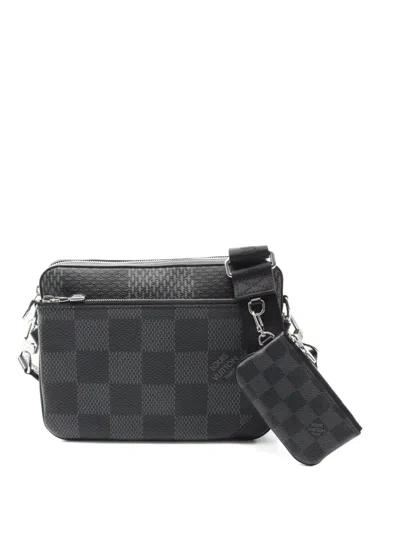 Pre-owned Louis Vuitton 2021 Trio Crossbody Bag In Black