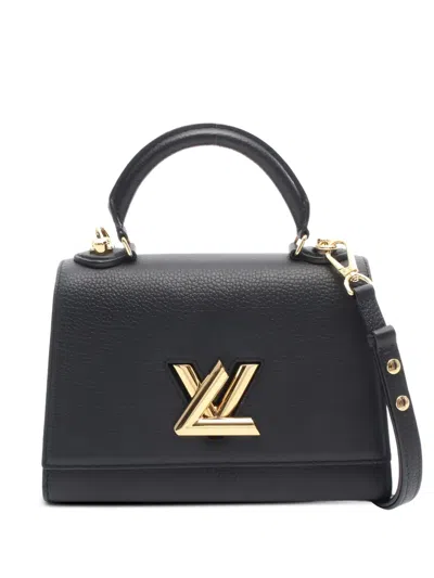 Pre-owned Louis Vuitton 2021 Twist One Handle Pm Leather Tote Bag In Black