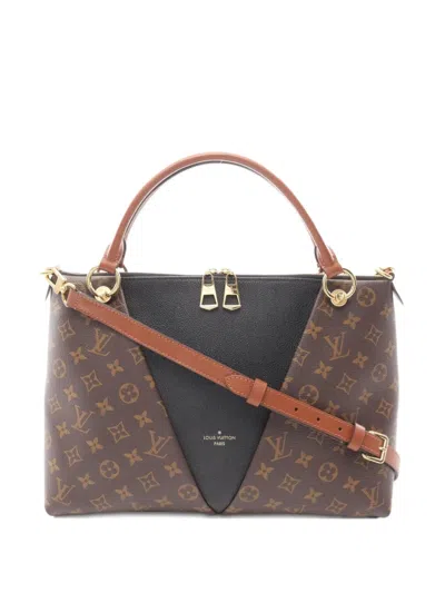 Pre-owned Louis Vuitton 2021 V Tote Mm Two-way Handbag In Brown