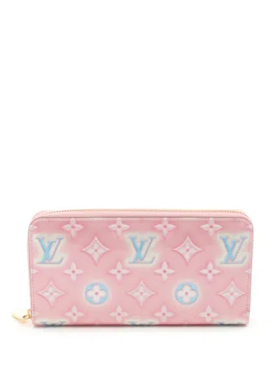 Pre-owned Louis Vuitton 2021 Valentine's Day Japan Exclusive Zippy Wallet In Pink