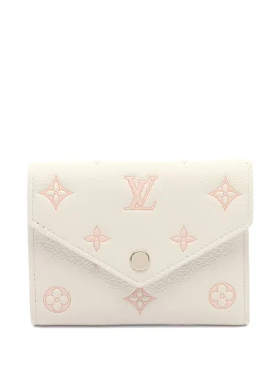 Pre-owned Louis Vuitton 2021 Victorine Monogram Leather Wallet In Neutral