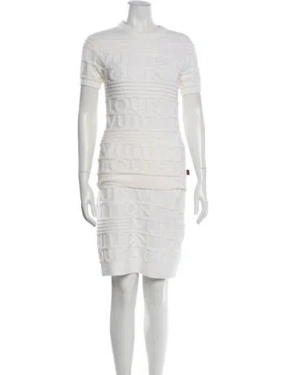 Pre-owned Louis Vuitton 2021 Wool Skirt Set W/ Tags In White