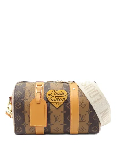 Pre-owned Louis Vuitton 2021 X Nigo City Keepall Stripe Shoulder Bag