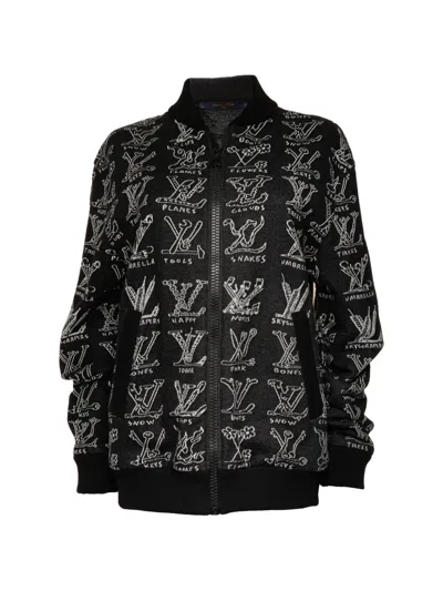 Pre-owned Louis Vuitton 2021 Zip-up Sweatshirt In Black