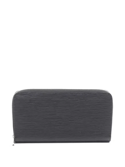 Pre-owned Louis Vuitton 2021 Zippy Epi Noir Wallet In Black