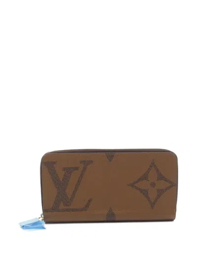 Pre-owned Louis Vuitton 2021 Zippy Monogram Zipper Wallet In Brown