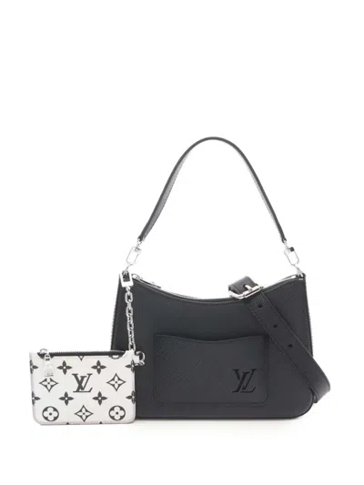 Pre-owned Louis Vuitton 2021-2025 Epi Marelle Satchel In Black