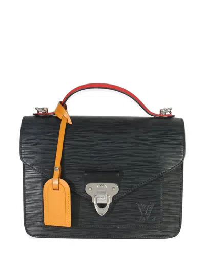 Pre-owned Louis Vuitton 2021-2025 Epi Neo Monceau Shoulder Bag In Black
