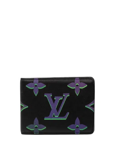 Pre-owned Louis Vuitton 2021-2025 Monogram Spotlight Multiple Wallet Small Wallets In Black