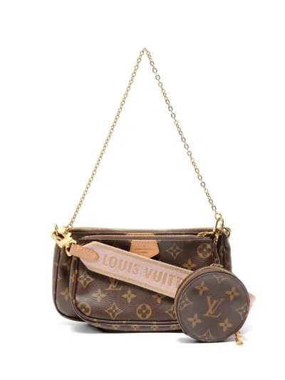 Pre-owned Louis Vuitton 2021-2025 Multi Pochette Accessoires Monogram Shoulder Bag In Brown
