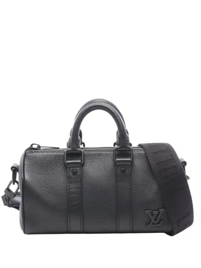 Pre-owned Louis Vuitton 2021-2026 Aerogram Keepall Xs Satchel In Black