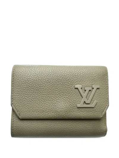 Pre-owned Louis Vuitton 2021-2026 Aerogram Pilot Trifold Wallet Small Wallets In Gray