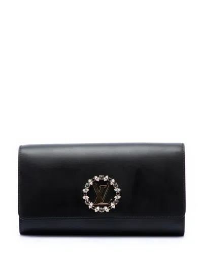 Pre-owned Louis Vuitton 2021-2026 Crystal Louise Clutch Bag In Black