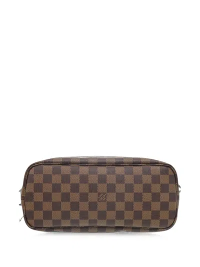 Pre-owned Louis Vuitton 2021-2026 Damier Ebene Neverfull Pm Tote Bag In Brown