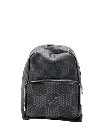 Pre-owned Louis Vuitton 2021-2026 Damier Graphite 3d Campus Backpack In Black