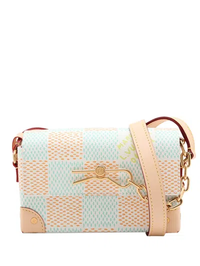 Pre-owned Louis Vuitton 2021-2026 Damier Heritage Steamer Wearable Wallet Crossbody Bag In White