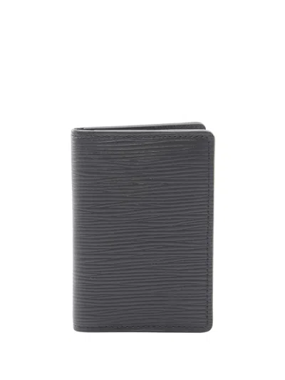 Pre-owned Louis Vuitton 2021-2026 Epi Card Holder In Black