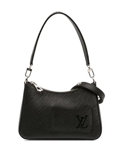 Pre-owned Louis Vuitton 2021-2026 Epi Marellini Satchel In Black