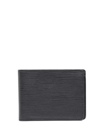 Pre-owned Louis Vuitton 2021-2026 Epi Multiple Wallet Small Wallets In Black