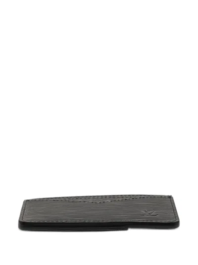 Pre-owned Louis Vuitton 2021-2026 Epi Neo Porte Cartes Card Holder In Black
