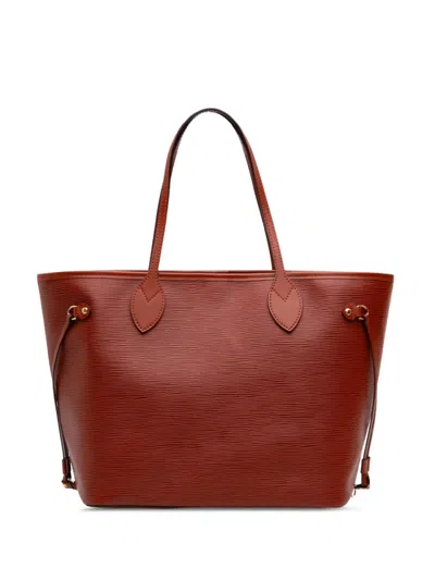 Pre-owned Louis Vuitton 2021-2026 Epi Neverfull Mm Tote Bag In Brown