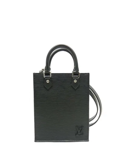 Pre-owned Louis Vuitton 2021-2026 Epi Petit Sac Plat Satchel In Black