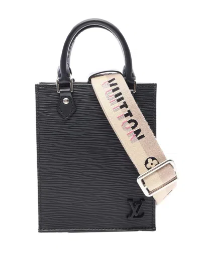 Pre-owned Louis Vuitton 2021-2026 Epi Petit Sac Plat Satchel In Black