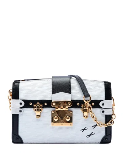 Pre-owned Louis Vuitton 2021-2026 Epi Trunk Clutch Crossbody Bag In White