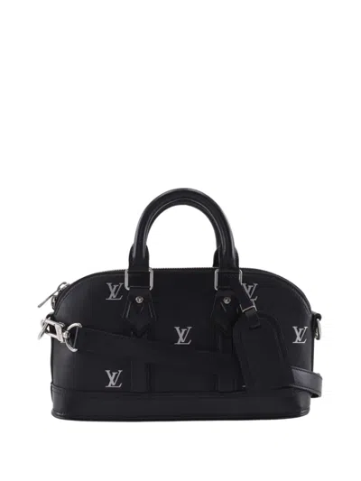 Pre-owned Louis Vuitton 2021-2026 Leather Alma East West Satchel In Black