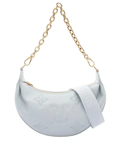 Pre-owned Louis Vuitton 2021-2026 Leather Bubblegram Over The Moon Satchel In Blue