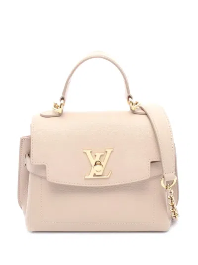 Pre-owned Louis Vuitton 2021-2026 Lockme Ever Bb Satchel In Neutrals