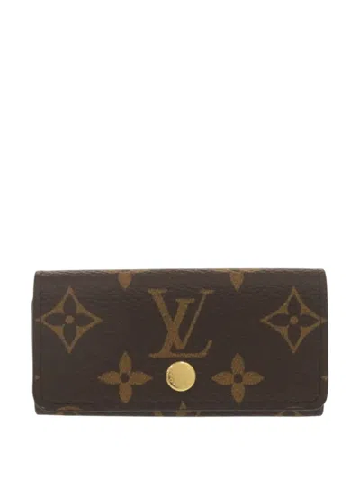Pre-owned Louis Vuitton 2021-2026 Monogram 4 Key Holder In Brown