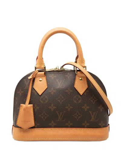 Pre-owned Louis Vuitton 2021-2026 Monogram Alma Bb Satchel In Brown