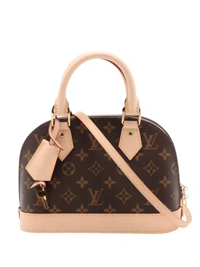 Pre-owned Louis Vuitton 2021-2026 Monogram Alma Bb Satchel In Brown