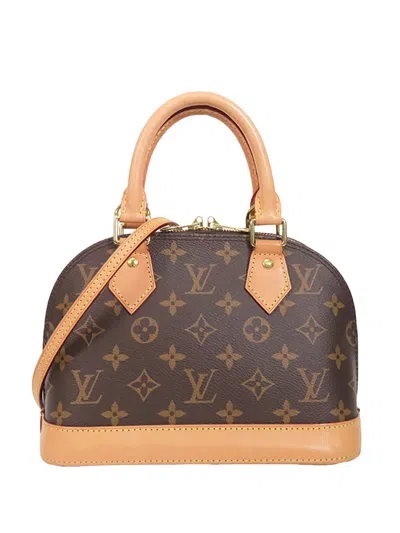 Pre-owned Louis Vuitton 2021-2026 Monogram Alma Bb Satchel In Brown
