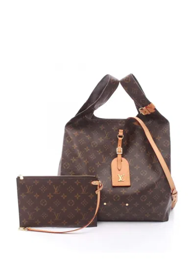Pre-owned Louis Vuitton 2021-2026 Monogram Atlantis Gm Satchel In Brown