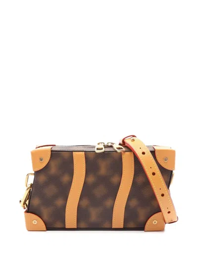 Pre-owned Louis Vuitton 2021-2026 Monogram Blurry Soft Trunk Crossbody Bag In Brown
