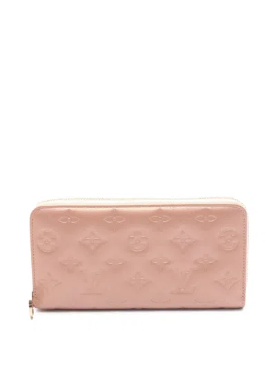 Pre-owned Louis Vuitton 2021-2026 Monogram Coussin Zippy Wallet Long Wallets In Pink