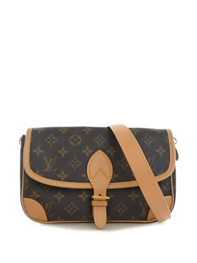 Pre-owned Louis Vuitton 2021-2026 Monogram Diane Satchel In Brown