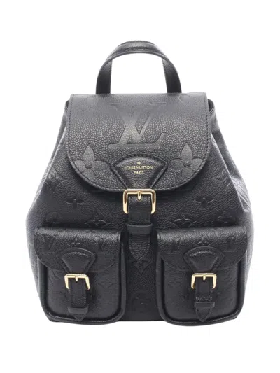 Pre-owned Louis Vuitton 2021-2026 Monogram Empreinte Backup Backpack In Black