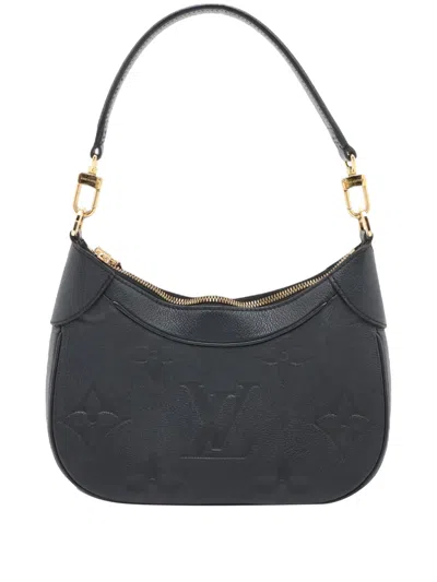 Pre-owned Louis Vuitton 2021-2026 Monogram Empreinte Bagatelle Satchel In Black