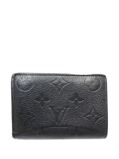 Pre-owned Louis Vuitton 2021-2026 Monogram Empreinte Clea Wallet Small Wallets In Black